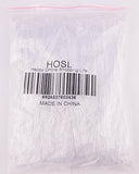 HOSL 100-Pack 6'' Clear Plastic Luggage Tag Loops