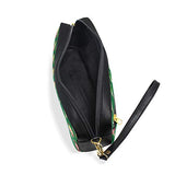 MNSRUU Leathe Cosmetic Makeup Bag Large Capacity Pen Pencil Case Coin Purse Pouch for Girls, Women,Christmas Candies Ice Cream Decorated Santa Claus Tre Girl Reindeer On Green