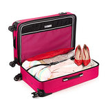 Cloe Checked Large 28 inch Water-Resistant Luggage with 360º-spinner wheels in Magenta Color
