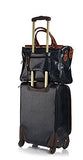 Samantha Brown 12 Piece Classic Croco Luggage 21" Upright, Dowel Bags,Plus Extras~Black