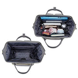 LOVEVOOK Laptop Backpack Womens Computer Bag Nurse Teacher Backpack Purse Laptop Bookbag, 17 inch, Plait Grey