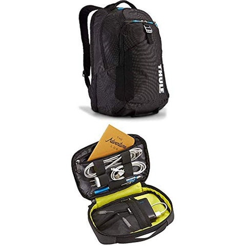 Thule TCBP-417 Crossover 32 L Backpack, Black with Thule Subterra PowerShuttle, Dark Shadow