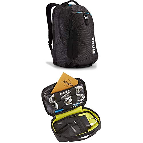 Thule TCBP-417 Crossover 32 L Backpack, Black with Thule Subterra PowerShuttle, Dark Shadow