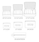 Chalier 7 Set Packing Cubes Multi-functional Clothing Sorting Packages Travel Luggage Organizer with Shoe Bag