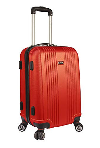 Mancini Santa Barbara Lightweight Carry-on Spinner Luggage in Red