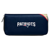 Littlearth NFL New England Patriots Curve Zip Organizer Wallet, Team Color, 4” H x 8" W x 1” D (300902-PATS)