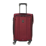 Delsey Luggage Titanium Soft Expandable 21 Inch Spinner, Black Cherry