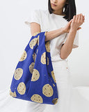 BAGGU Standard Reusable Shopping Bag, Eco-friendly Ripstop Nylon Foldable Grocery Tote, Cookie