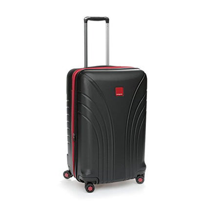 Hedgren Flight Expandable Spinner/Red Combo, Black/Red Combo