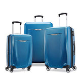 Samsonite Winfield 3 DLX 3 Piece Set (Spinner 20/25/28), Blue 120751-1112 with Deco Gear 10 Piece Luggage Accessory Ultimate Travel Bundle