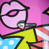 Mia Toro Italy Stars & Kisses Hard Side 24 Inch Spinner, Multi-Color