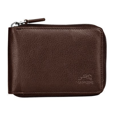 San Diego Men's Zippered Wallet Color: Brown