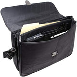 Alpine Swiss Business Portfolio Genuine Leather Briefcase Flap-Over Locking Case