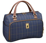 London Fog Kensington II 17" Cabin Bag, Navy Window Pane