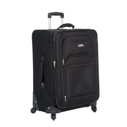Delsey Luggage Illusion Spinner 25 Inch Expand Trolley, Black, One Size