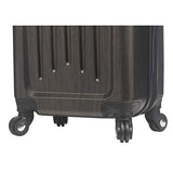 Mia Toro M1028-03Pc-Slv Italy Diamante Spazzolato Hardside Spinner Luggage 3 Piece Set, Silver