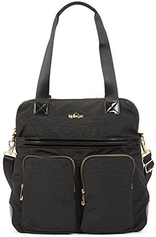 Kipling Camryn Solid Laptop Handbag, Black Patent Combo