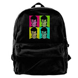 David Bowie Canvas Backpack Travel School Bag