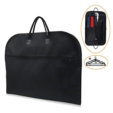 Travel Suit Bag Carrier with Extra Front Compartment and 2 Pcs Hangers - Water-resistant Business
