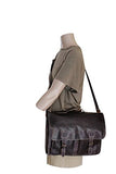 Sharo Leather Bags Soft Leather Laptop Messenger Bag And Brief (Very Dark Brown)