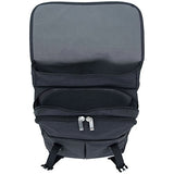 Ben Sherman Heathered Polyester Dual Compartment Flapover 15” Computer Travel Backpack, Navy, One