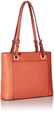 Calvin Klein Top Zip Saffiano Leather North/South Tote, Deep Apricot