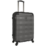 Ben Sherman Nottingham 24” Lightweight Embossed Pap 4-Wheel Upright Luggage, Charcoal
