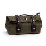 Saddleback Leather Canvas Tool Bag - 24 Oz Waxed Canvas Folding Organizer Bag With 100 Year