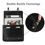 ECOSUSI Women Briefcase PU Leather Laptop Shoulder Satchel Computer Bag with Detachable Bow fits