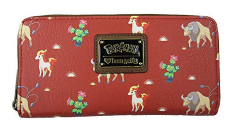 Loungefly x Pokemon Tauros Western Style Zip-Around Wallet (Multicolored, One Size)