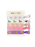 Unicorn Gifts for Girl Drawstring Backpack/Makeup Bag/Bracelet/Hair Ties/Unicorn Rubber Ring (Pink Unicorn)