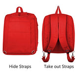 Vangoddy Bonni 3-In1 Laptop Messenger Bag Backpack Tote (Red) For Lenovo Yoga 710 15 / Ideapad Y700