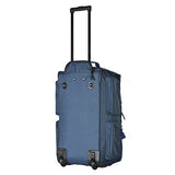 Olympia Luggage 22" 8 Pocket Rolling Duffel Bag (Navy / Gray)