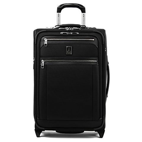 Travelpro Luggage Platinum Elite 22" Carry-on Expandable Rollaboard w/USB Port, Shadow Black