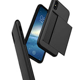 BeautyWill iPhone Xs Max Card Holder Case Wallet Slot Dual Layer Protective Cover Shock Absorption