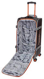 Harley Davidson Quilted Luggage 21" Casual Upright Carryon, Grey/Black