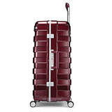 Samsonite Framelock Hardside Checked Luggage with Spinner Wheels, 28 Inch, Cordovan