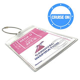 Cruise Luggage Tags - Large Tag Holders for your Cruise Ship Luggage eTags [2019 & 2020] Clear,