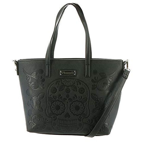 Loungefly Sugar Skull Tote Black-Grey