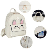 ABage Backpack Purse Set of 4 Pieces School Daypack Handbag Shoulder Bags, Beige