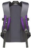 Proetrade Durable Water Resistant Travel Outdoor College School Backpack Daypack (Purple)