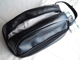 Penguin Men's Black Water Resistant Toiletry Travel Dopp Shave Kit Case Bag NWT