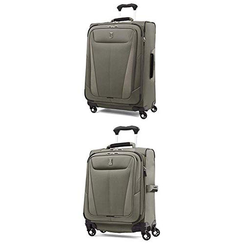 Travelpro Luggage Maxlite 5 Lightweight Expandable Suitcase + 20" Carry-On Spinner (Slate Green)