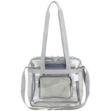 Eastsport Clear Stadium Approved Tote, Gray