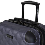 Kenneth Cole Reaction Diamond Tower Luggage Collection Lightweight Hardside Expandable 8-Wheel Spinner Travel Suitcase, Smokey Purple, 20-Inch Carry On