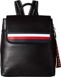 Tommy Hilfiger Women's Gianna Smooth PVC Backpack Black One Size