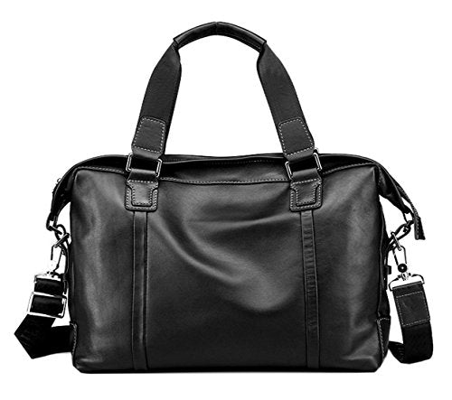 Saierlong New Mens Black Genuine Leather Briefcase Shoulder Laptop ...