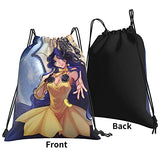 Drawstring Backpack Sai-Lor Mo-On -Sa-Ilor M-Ars Water Resistant Canvas Sport Yoga Gym Bag Sack for Men Women