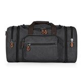 Plambag Canvas Duffle Bag for Travel, 50L Duffel Overnight Weekend Bag(Dark Gray)