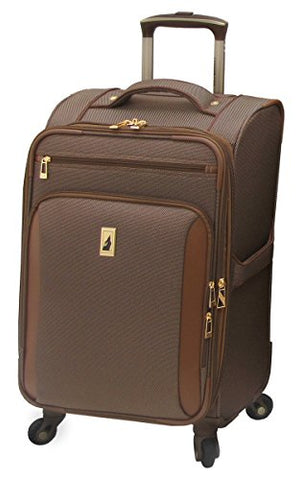 London Fog Kensington 21 Inch Expandable Spinner Carry-On, Bronze, One Size
